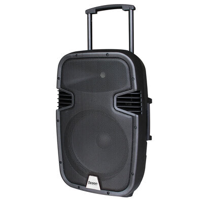 Segon Professional Audio - RUNNER15 - 130 W powered loudspeaker with 2 UHF microphones and USB / SD / MP3 / Bluetooth