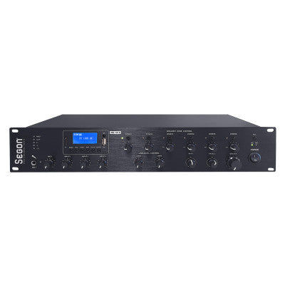 AME-60-6 - 60 W mixing amplifier with integrated FM tuner, MP3, USB, SD and Bluetooth audio source module