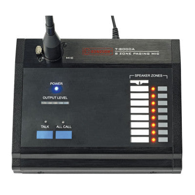 T-8000A - 8-zone call microphone station compatibile with the T-8000 matrix