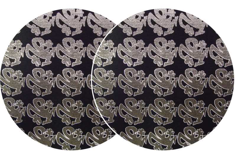 2x Slipmats - Plasticman - black - Logo metallic