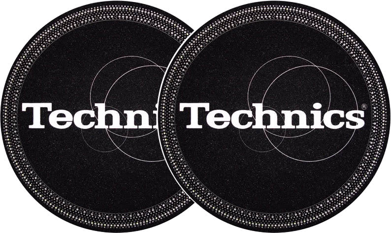 2x Slipmats Technics Strobo - nero-argento