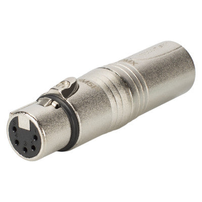 Neutrik - NA3M5F  - Adapter 3 pole XLR male - 5 pole XLR female for lighting (DMX) applications