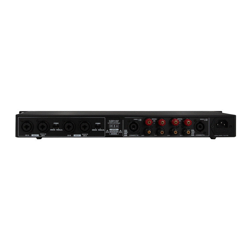 Definitive Audio - QUAD 1U 150D  - 4 x 150 W RMS 4 ohm 1U power amplifier