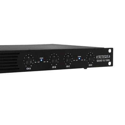 Definitive Audio - QUAD 1U 150D  - 4 x 150 W RMS 4 ohm 1U power amplifier