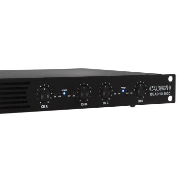 Definitive Audio - QUAD 1U 200D  - 4 x 200 W RMS 4 ohm 1U power amplifier
