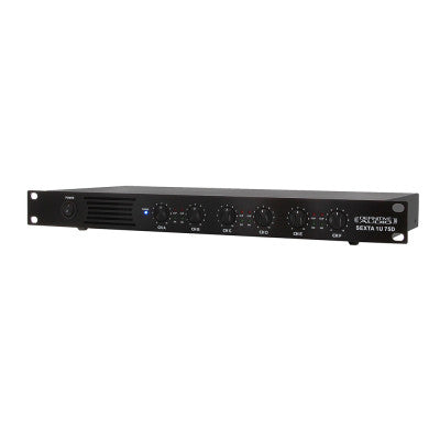 SEXTA 1U 75D  - 6 x 75 W RMS 4 ohm 1U power amplifier
