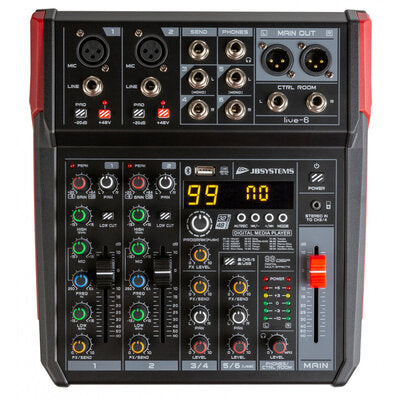 JB Systems - LIVE-6 - Compact 6 channel PA mixer