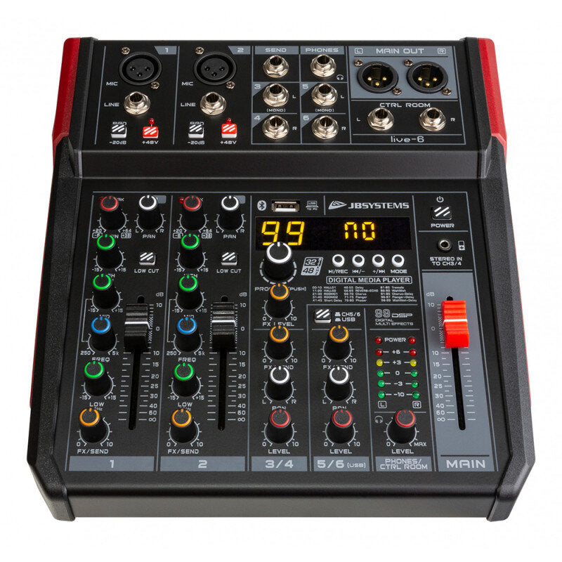 JB Systems - LIVE-6 - Compact 6 channel PA mixer