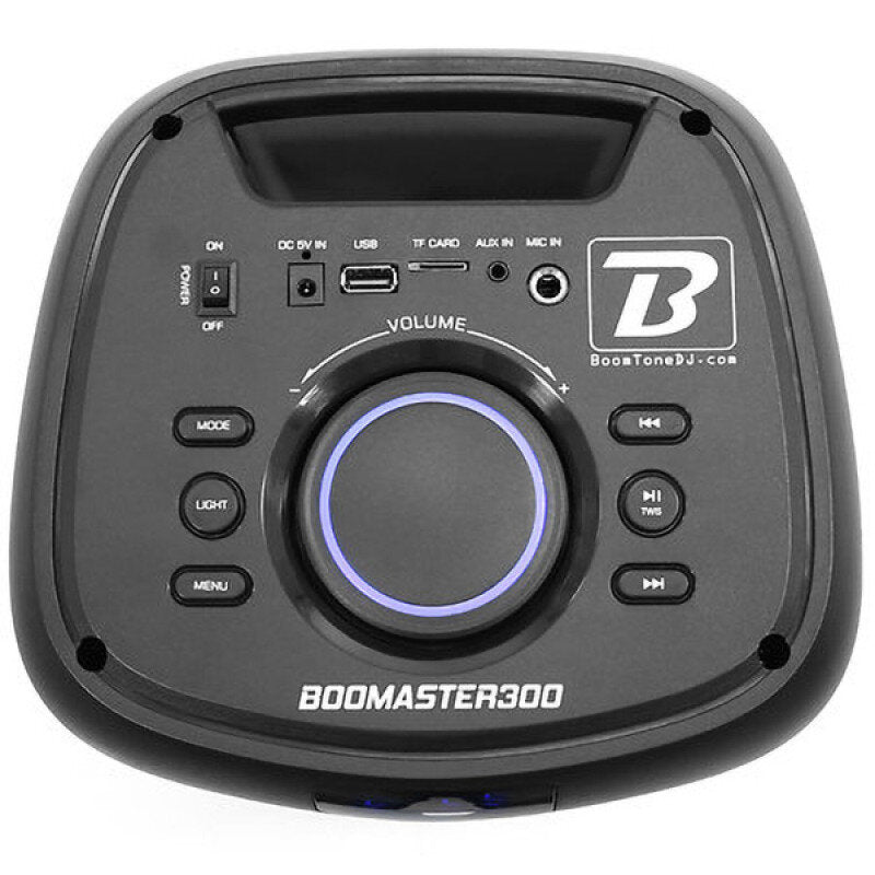 BoomTone DJ - BOOMASTER300   - 250 W active portable loudspeaker for karaoke, battery powered, Bluetooth