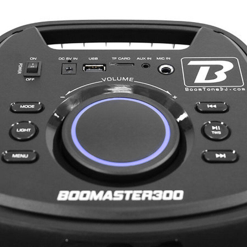 BoomTone DJ - BOOMASTER300   - 250 W active portable loudspeaker for karaoke, battery powered, Bluetooth