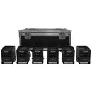 IP-BOX 6X15W PACK   - Set of 6 LED spotlights Evolite IP-BOX 6x15W delivered in a flight case with integrated charger