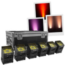 IP-BOX 6X15W PACK   - Set of 6 LED spotlights Evolite IP-BOX 6x15W delivered in a flight case with integrated charger