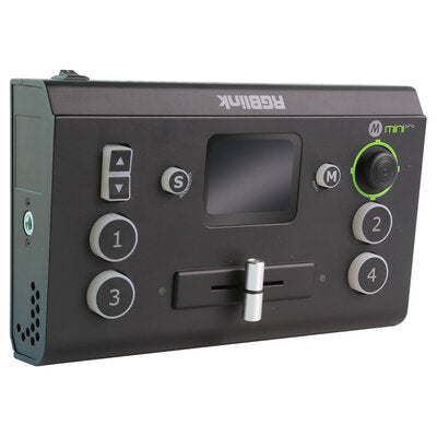 RGBlink - mini-pro 2022 - Compact 4-channel video mixer, HDMI2.0 input, HDMI1.3 output, audio IN/OUT, USB3.0 streaming, USB2.0 recording, 2" touch screen, 4K60 inputs and advanced capabilities such as PIP, chroma key, remote control via App