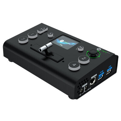 RGBlink - mini-pro 2022 - Compact 4-channel video mixer, HDMI2.0 input, HDMI1.3 output, audio IN/OUT, USB3.0 streaming, USB2.0 recording, 2" touch screen, 4K60 inputs and advanced capabilities such as PIP, chroma key, remote control via App