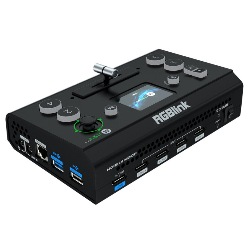 RGBlink - mini-pro 2022 - Support four-way HDMI2.0 input, HDMI1.3 output, support audio input and output, USB3.0 streaming, USB2.0 recording, support touch screen, preview.