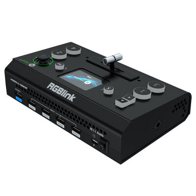 RGBlink - mini-pro 2022 - Compact 4-channel video mixer, HDMI2.0 input, HDMI1.3 output, audio IN/OUT, USB3.0 streaming, USB2.0 recording, 2" touch screen, 4K60 inputs and advanced capabilities such as PIP, chroma key, remote control via App