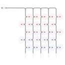 Twinkly PRO - Capsule Curtain 5 x 50 RGB LED - clear - 250 RGB PLC capsule, 5 drops by 50 pixels curtain, 8 cm (pixel spacing) by 10 cm (drops spacing), transparent wire