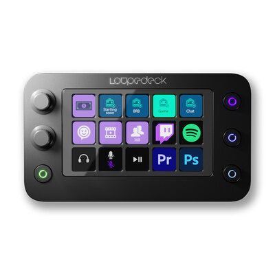 Loupedeck Live S - Ultimate console for content creators and streamers, 15 fully customizable touch keys