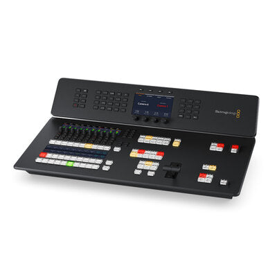 Blackmagic Design - Powerful live production switcher with 8 x 3G-SDI inputs, 12 x SDI outputs, and 1 x HDMI output, direct recording to external media via USB-C, integrated control panel, advanced chroma keyers, multi-view monitoring