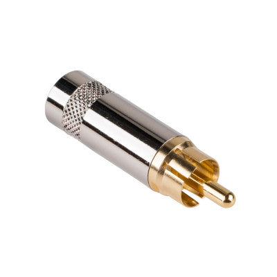 Neutrik - NYS352G - Heavy duty phono plug, cable clamp, Nickel plated shell, gold plated contacts