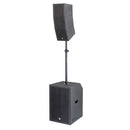 Audiophony - 15" active subwoofer and curve array system with mixer and 1 Bluetooth TWS input