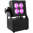 Evolite - Set of 6 TROPIKOLOR 4X15W IP65 projectors, delivered in flight case of 6 compartments