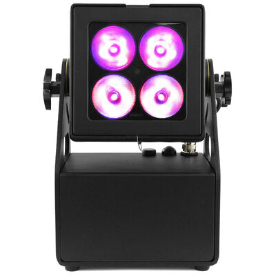 Evolite - TROPIKOLOR 4X15W-FC - Set of 6 TROPIKOLOR 4X15W IP65 projectors, delivered in flight case of 6 compartments