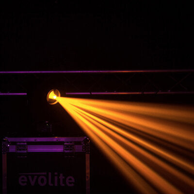 Evolite - 2 x 230 W Osram short arc lamp moving heads delivered in flight case