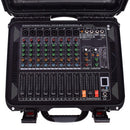 LA-MIX8AM - 2 x 160 W amplified DSP audio mixer console with 8 mono inputs