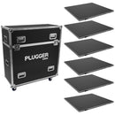 Plugger Case - QuickStage 6 Set - Set with 6 QuickStage stage platforms, measuring 1 x 1 m, 20 mm thickness