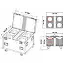 MOVING HEAD CASE 8 - Stackable flight case for 4 x BTX-BLIZZARD WASH1