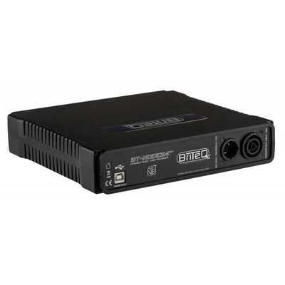 Briteq - BT-NODE24 Mk2 (5-pin XLR) - High-speed Art-Net & sACN node with 4 configurable DMX ports (5-pin XLR), web interface and OLED display