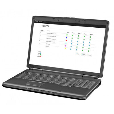 BT-NODE24 Mk2 (5-pin XLR) - High-speed Art-Net & sACN node with 4 configurable DMX ports (5-pin XLR), web interface and OLED display