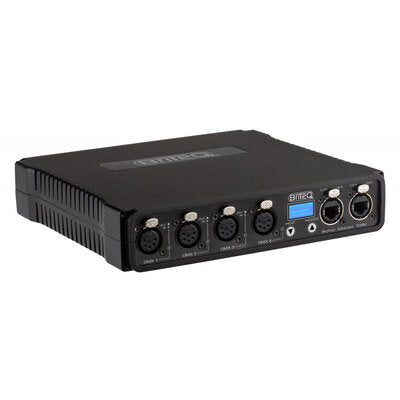 Briteq - BT-NODE24 Mk2 (5-pin XLR) - High-speed Art-Net & sACN node with 4 configurable DMX ports (5-pin XLR), web interface and OLED display