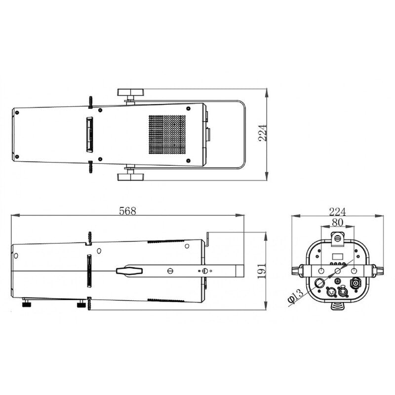 Briteq - BT-PROFILE WW - Very compact 3200 K white LED profile with 4 blades and 25° - 50° zoom