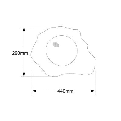 STONE60 - Outdoor IP66 granite rock imitation speaker for 100 V or 8 ohm, 60 W