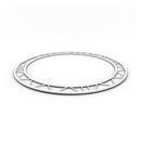CDUOH29-300 W - DUO290 horizontal circle  Ø 3 m - 4 parts black-WHITE