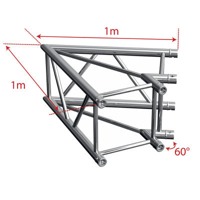 AGQUA-01 W - Quatro angle - 100 cm - 60° - 2 directions – White