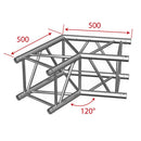 AGQUA-03 W - Quatro angle - 50 cm - 120° - 2 directions - White
