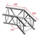 AGQUA-04 W - Quatro angle - 50 cm 135° - 2 directions - White