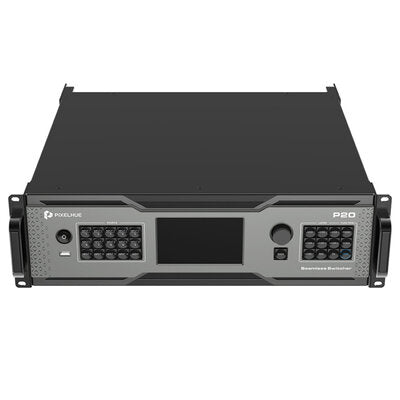 PIXELHUE - P20 (with Flight Case) - 8 x DP 1.2 / HDMI 2.0 + 4 x 12G-SDI inputs, 8 x HDMI 2.0 outputs presentation switcher with flight case