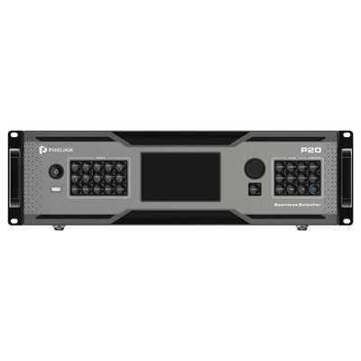 PIXELHUE - P20 (with Flight Case) - 8 x DP 1.2 / HDMI 2.0 + 4 x 12G-SDI inputs, 8 x HDMI 2.0 outputs presentation switcher with flight case