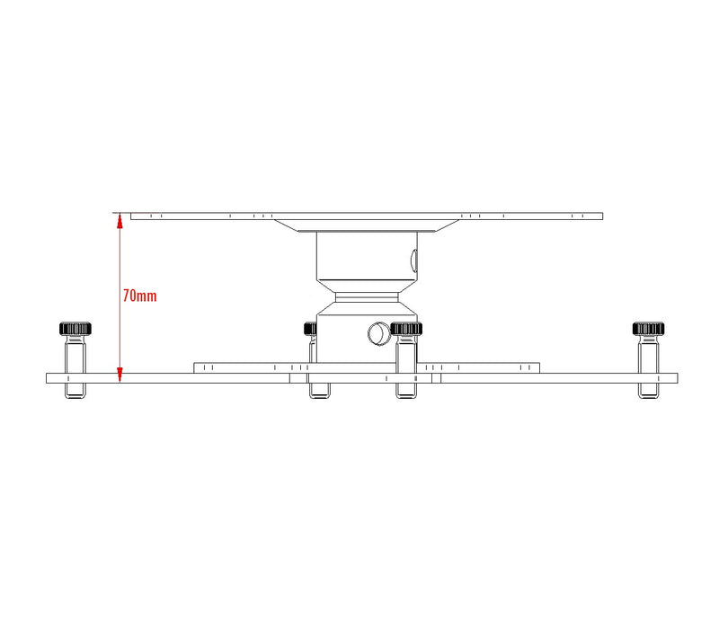Supporto da soffitto professionale ultra slim per videoproiettore "Arakno-mini" 7cm (bianco)
