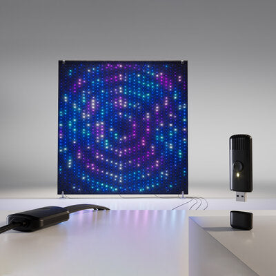 Twinkly PRO - Twinkly Lightwall - App-controlled Backdrop with 1120 RGB LEDs. Black Wire & Fabric. Sync with Live Music. Indoor and Outdoor Smart Lighting Decoration