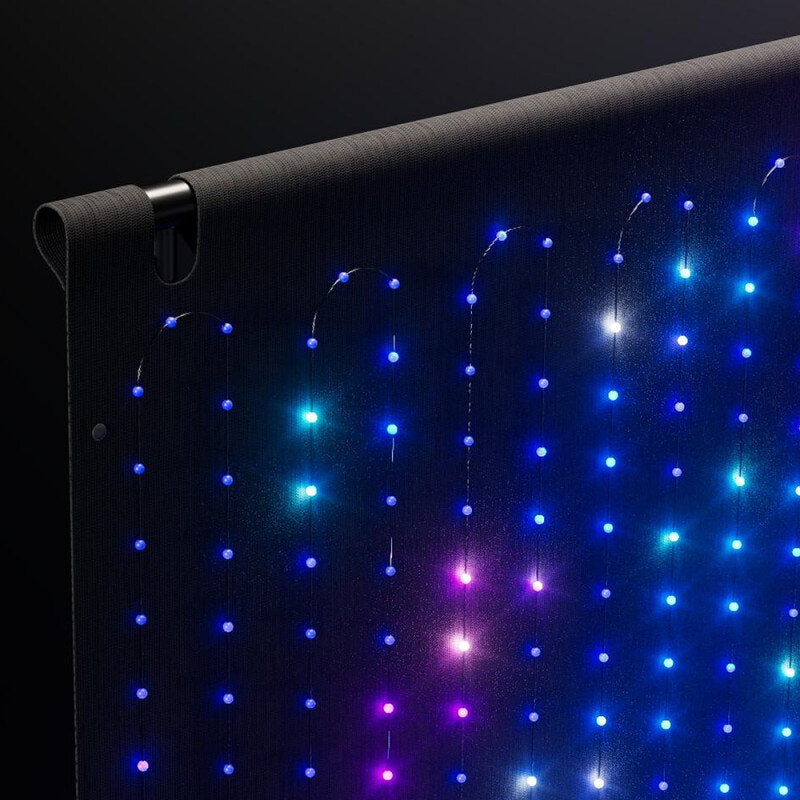 Twinkly PRO - Twinkly Lightwall - App-controlled Backdrop with 1120 RGB LEDs. Black Wire & Fabric. Sync with Live Music. Indoor and Outdoor Smart Lighting Decoration