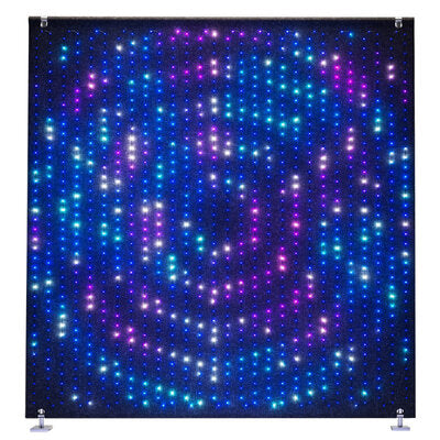 Twinkly PRO - Twinkly Lightwall - App-controlled backdrop with 1120 RGB LEDs. Black wire & fabric. Sync with live music. Indoor and outdoor smart lighting decoration