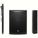 e-Slim 110 - 400 W active sound system features a 10" subwoofer and a 4 x 3" neodymium "slim" satellite