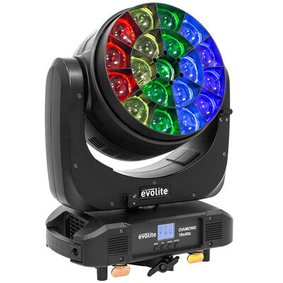 Evolite - Diamond 19x40z - Wash moving head with zoom and multibeam effect, QUAD RGBW LED 19 x 40 W, Osram LED