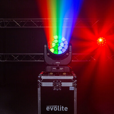 Evolite - Diamond 19x40z - Wash moving head with zoom and multibeam effect, QUAD RGBW LED 19 x 40 W, Osram LED