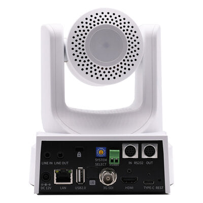 PTZOptics - PTZOptics Move SE 12X white - FHD PTZ camera, 12x optical zoom with auto-tracking function, supports simultaneous IP Video (with native NDI, SRT, RTMPS, RTSP), USB3.0, 3G-SDI, HDMI2.0 outputs, PoE+, white